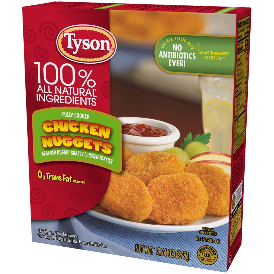 slide 3 of 6, Tyson Fully Cooked Chicken Nuggets, 13.24 oz