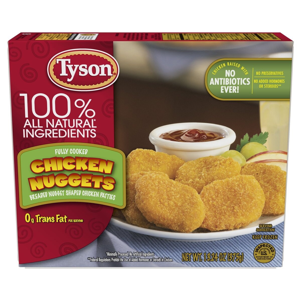 slide 1 of 6, Tyson Fully Cooked Chicken Nuggets, 13.24 oz