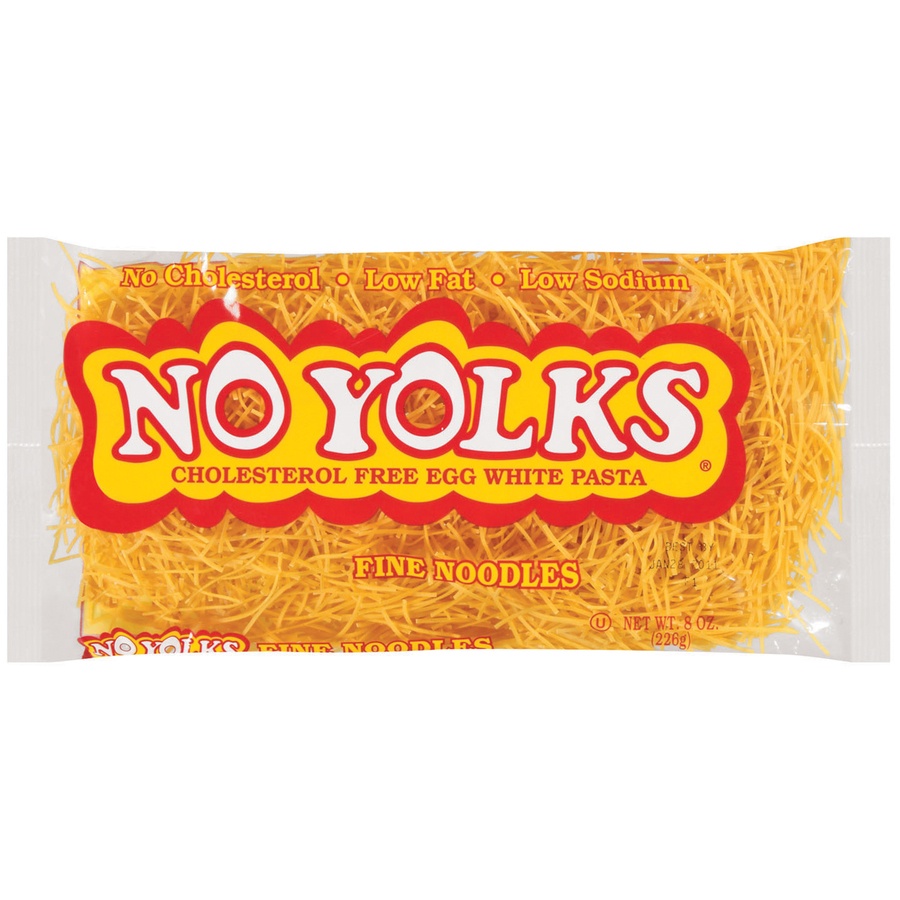 slide 1 of 1, No Yolks Egg Noodles Fine Low Fat Low Sodium, 8 oz