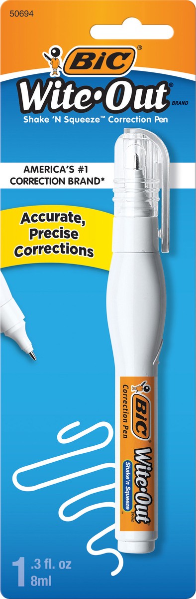 slide 3 of 3, Bic Wite-Out Correction Pen Shake'N Squeeze, 1 ct