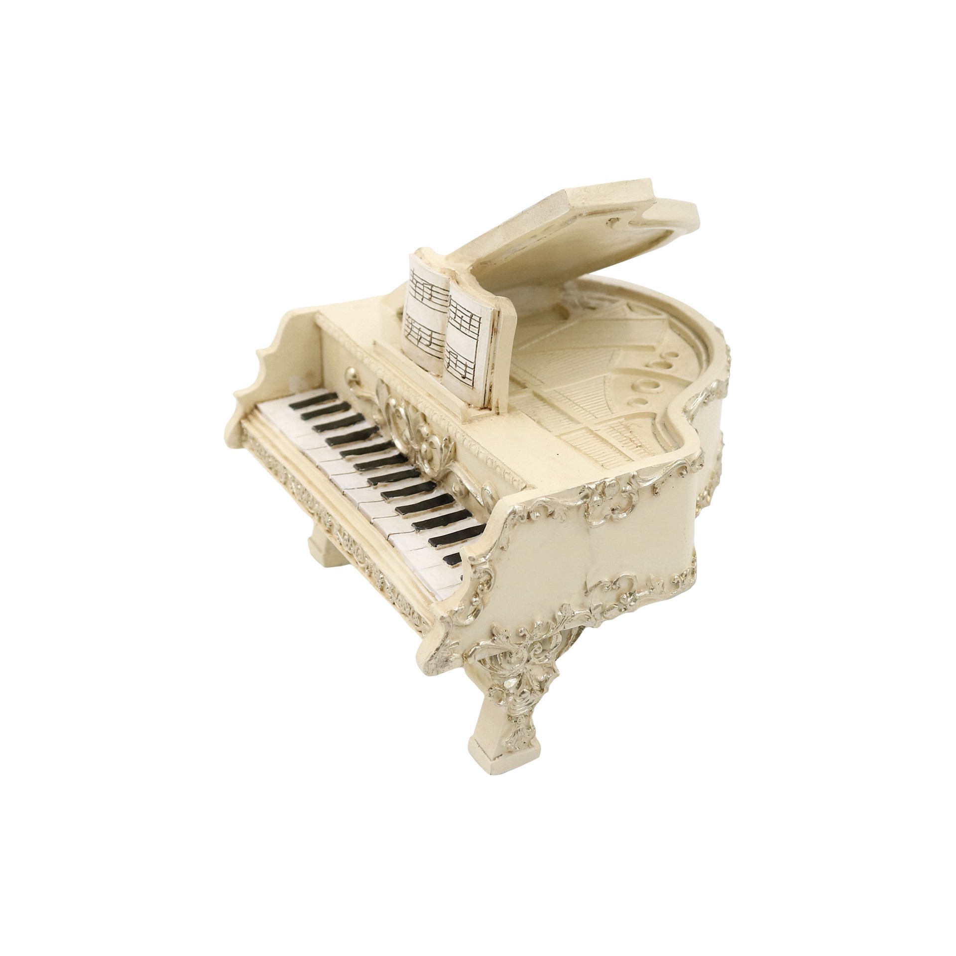 slide 2 of 4, Mini Ivory Piano Decoration By Ashland, 7 in x 7 in x 6 in