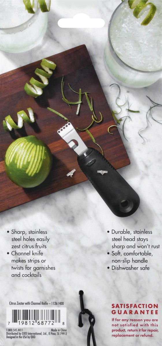 slide 3 of 9, OXO Good Grips Citrus Zester with Channel Knife 1 ea, 1 ct