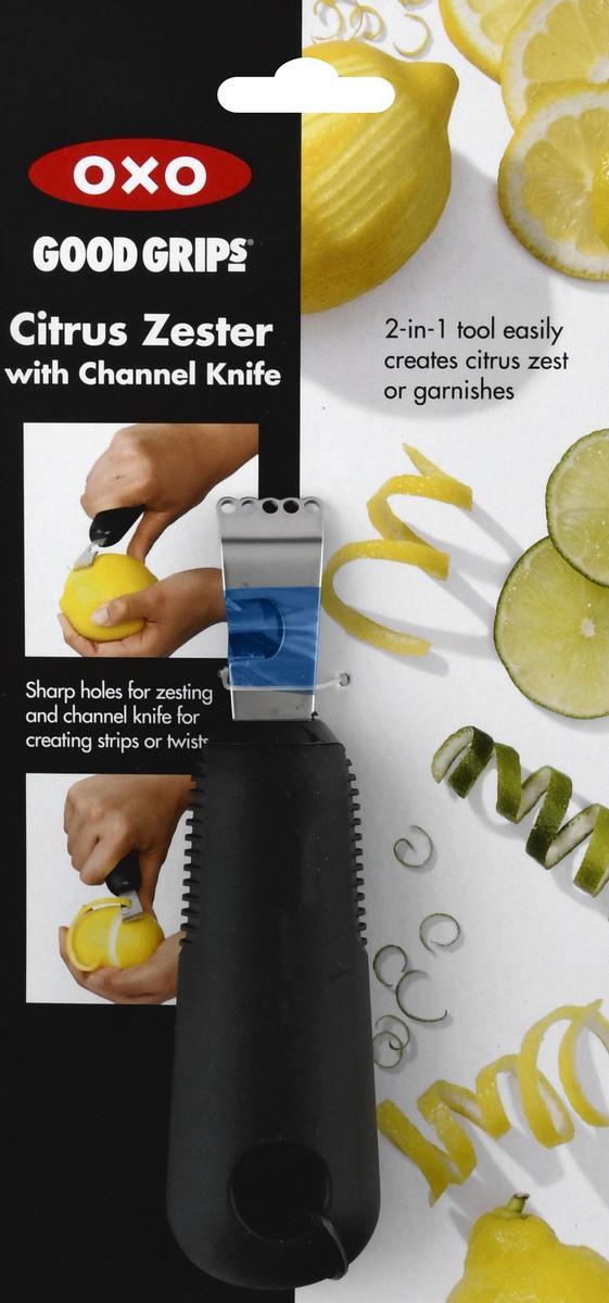slide 7 of 9, OXO Good Grips Citrus Zester with Channel Knife 1 ea, 1 ct