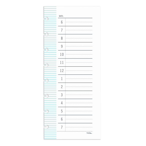 TUL Custom Note-Taking System Discbound Daily Schedule Pad 3 1/2 in x 8 ...