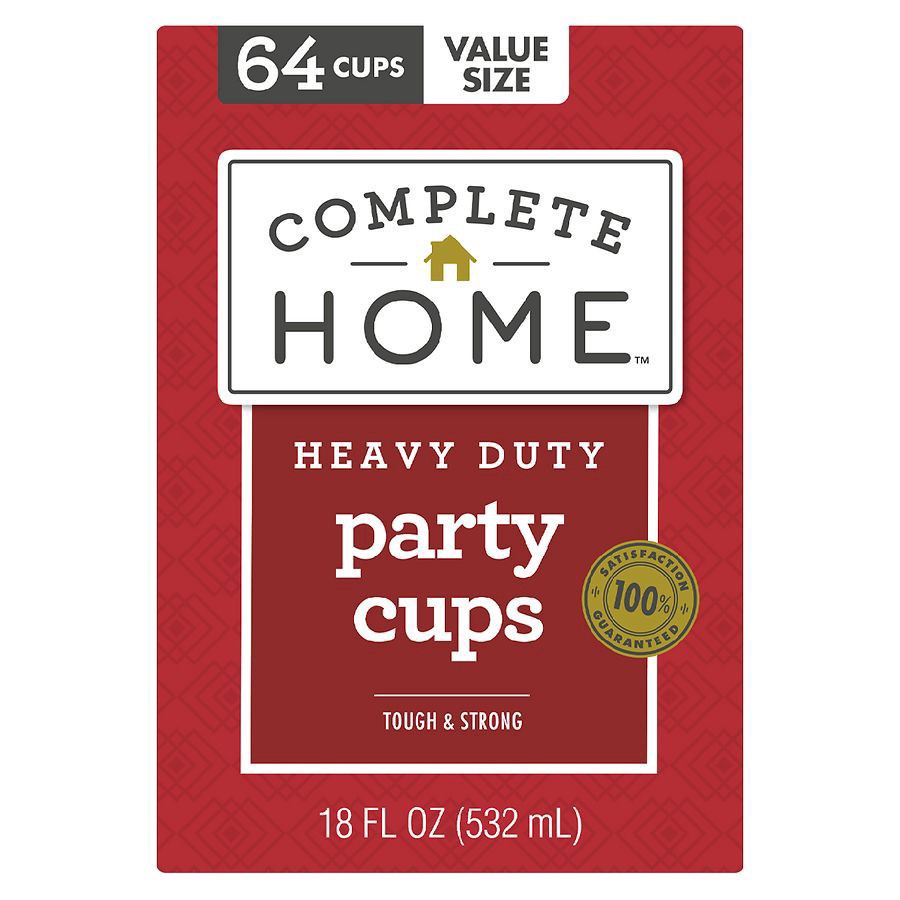 slide 3 of 3, Complete Home Heavy Duty Party Cups 18 oz, 64 ct
