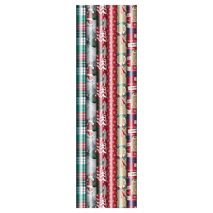 slide 1 of 1, Winter Wonderland Jumbo Traditional 2020 Assorted Wrapping Paper, 40 in