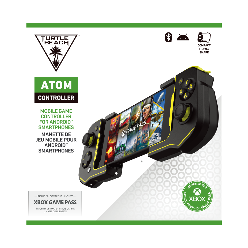 slide 4 of 5, Turtle Beach Tbs076005 Atom Mobile Game Controller For Android - Black/Yellow, 1 ct