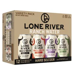 Lone River Ranch Water Variety Pack Hard Seltzer, 12 Pack 12 fl oz Cans