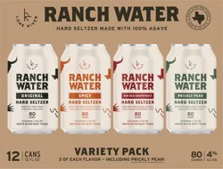 Ranch Water Variety Pack Hard Seltzer 12 - 12 fl oz Cans