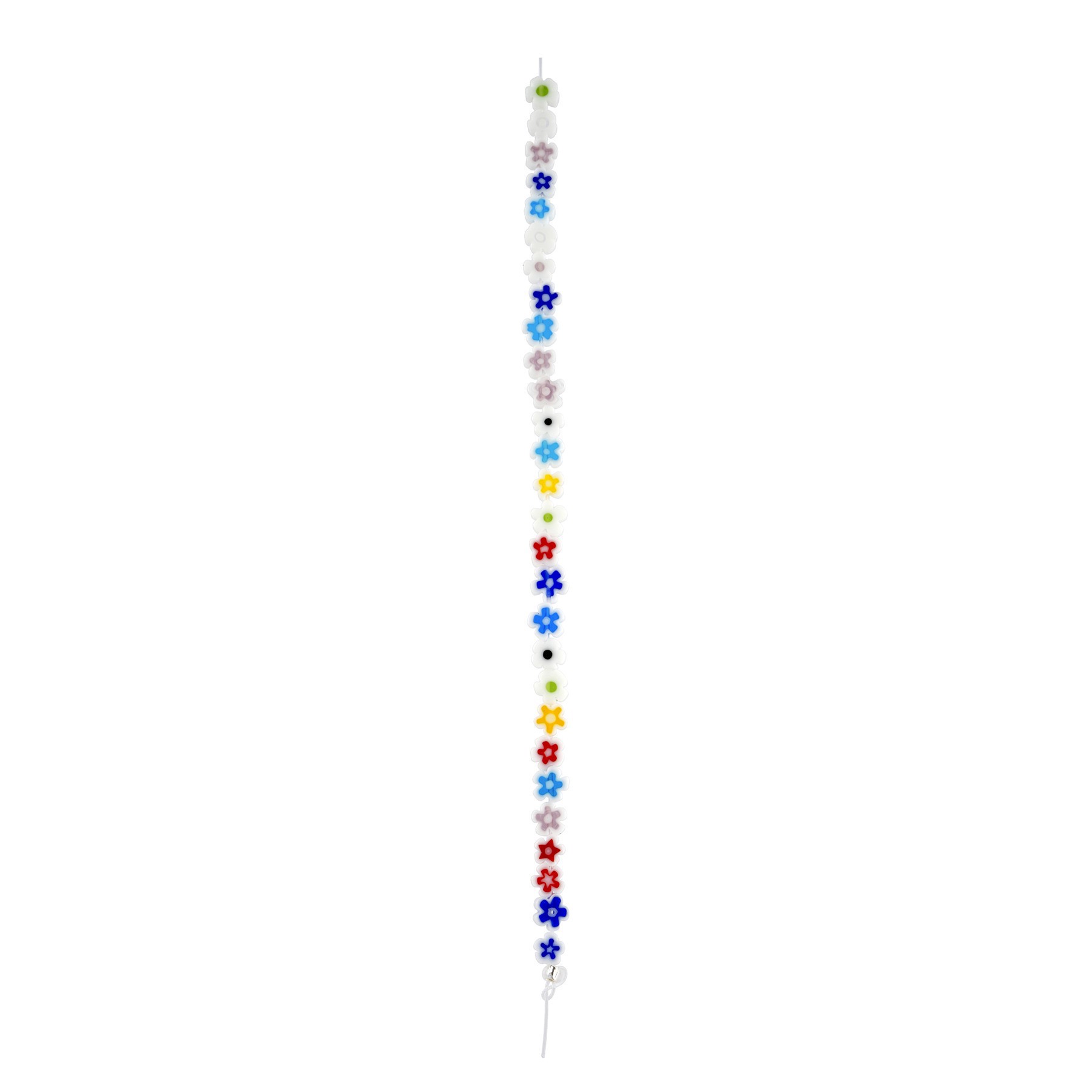 slide 2 of 3, Multicolor Millefiori Glass Flower Beads, 7.5mm By Bead Landing, 7.5mm