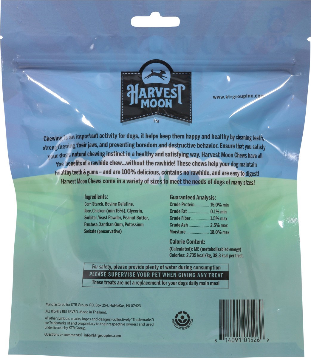 slide 2 of 15, Harvest Moon Puffed Hide Free Peanut Butter Strips 8 Pack 8 ea, 8 ct