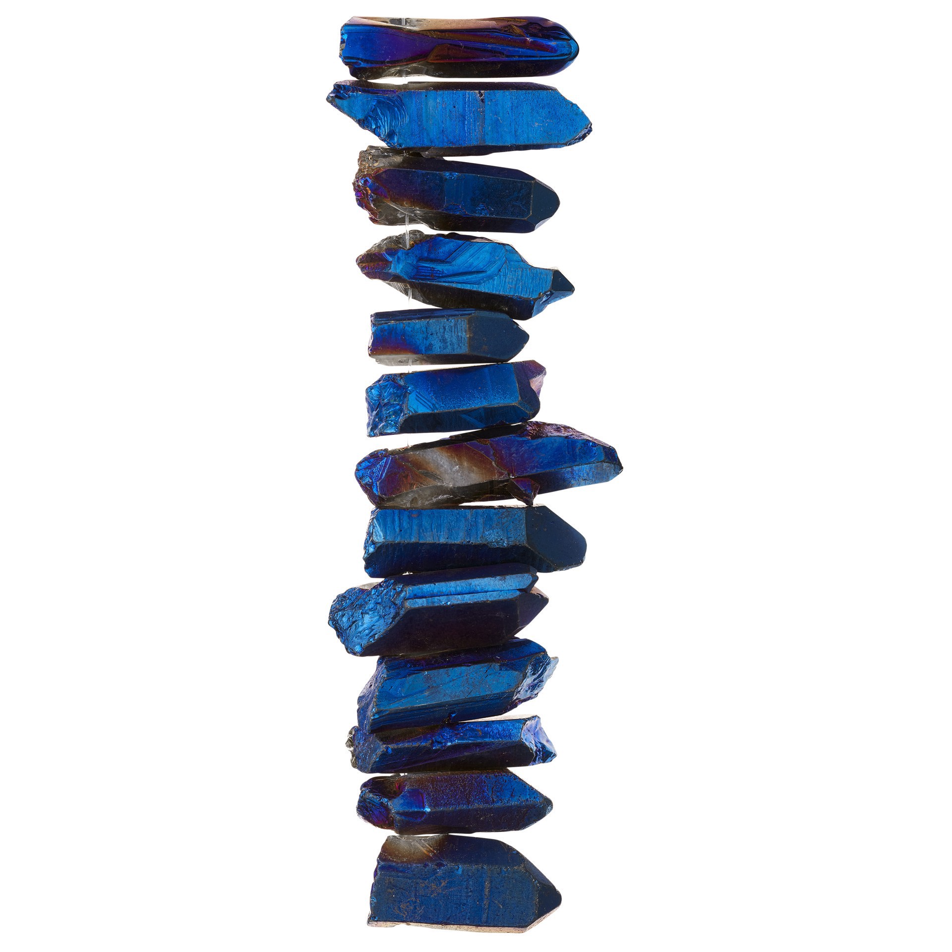 slide 3 of 3, Sapphire Luster Quartz Nugget Beads By Bead Landing, 20mm x 6mm