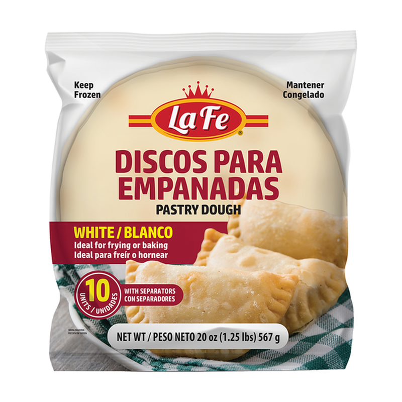 slide 1 of 1, La Fe Large White Discos Dough For Pastries, 10 ct