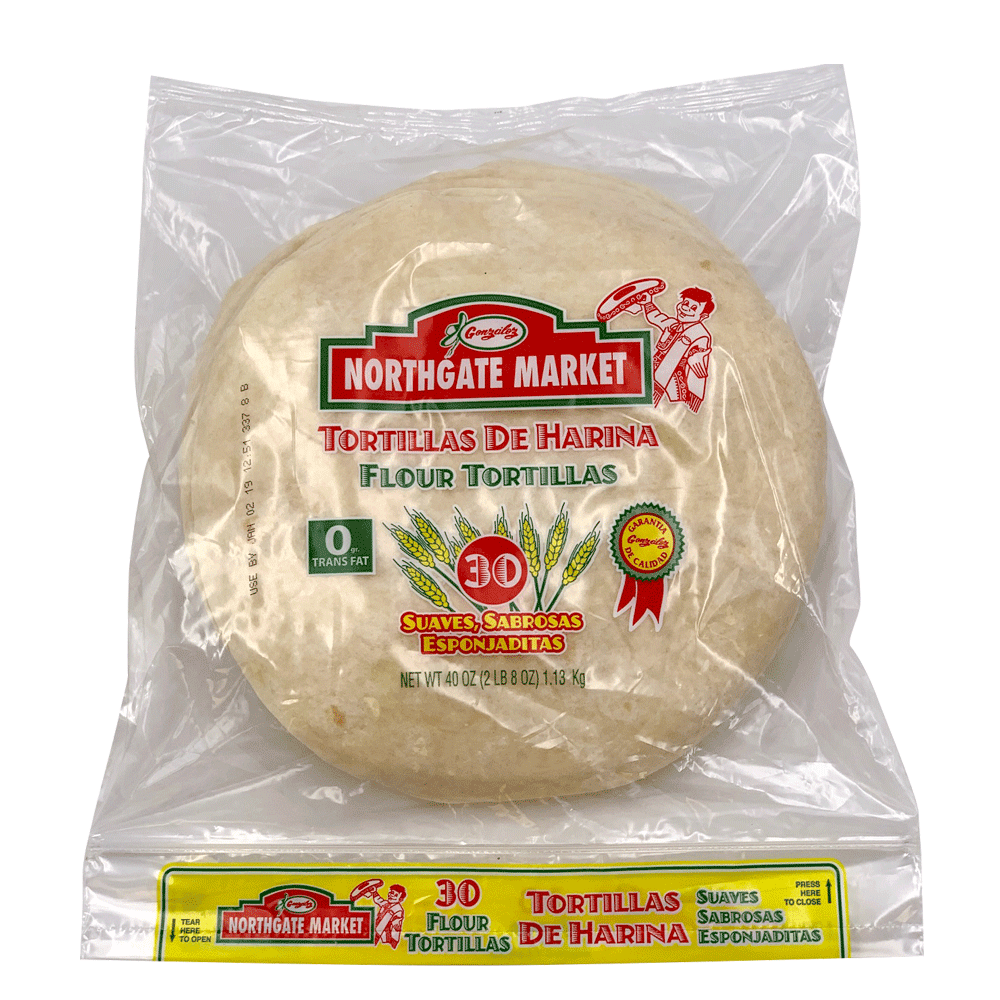 slide 1 of 1, Northgate Flour Tortilla, 30 ct