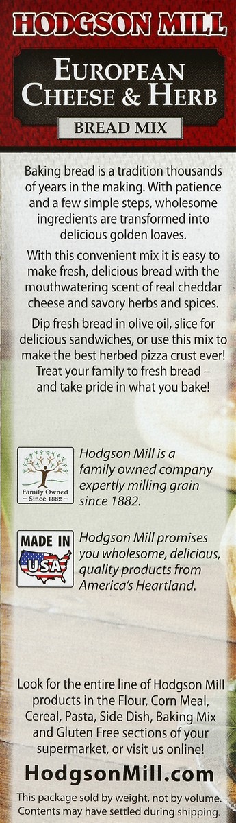 slide 4 of 4, Hodgson Mill European Bread Mix, Cheese & Herb, 16 oz