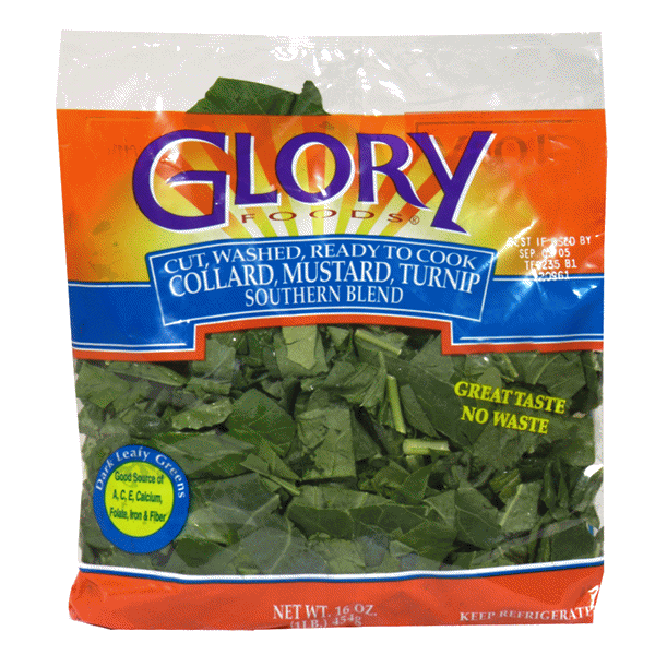 slide 1 of 1, Glory Foods Glory Southern Blend Greens, 16 oz