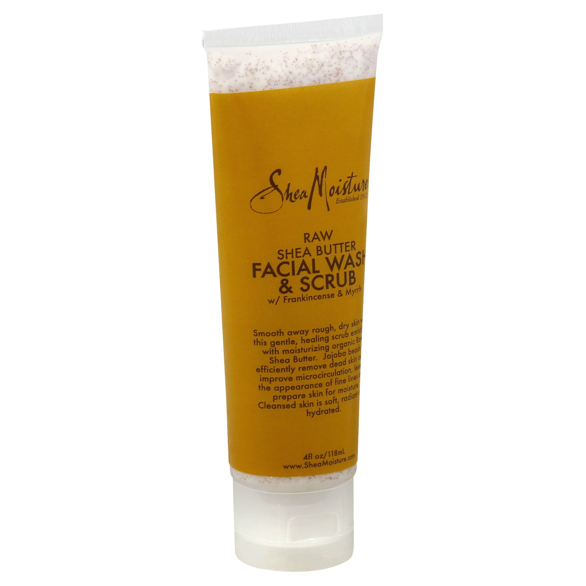 slide 1 of 1, SheaMoisture Raw Shea Butter Facial Wash & Scrub, 4 oz