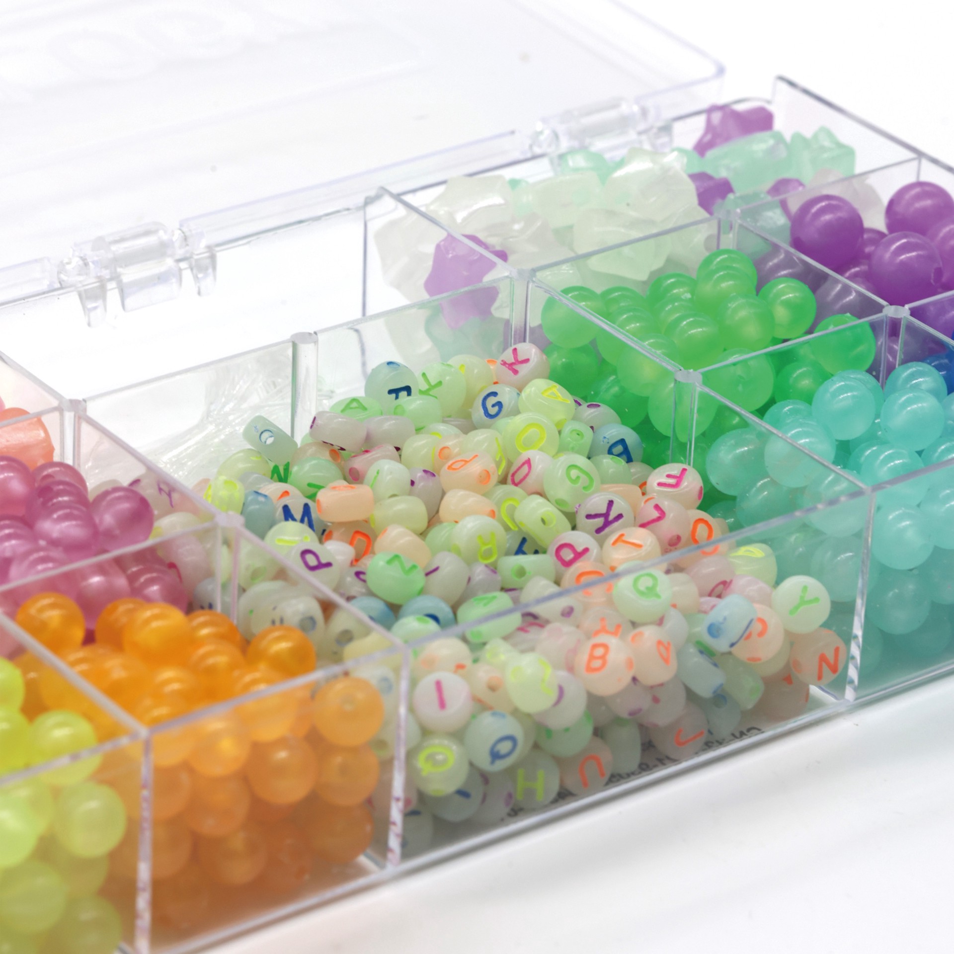 slide 5 of 5, Glow In The Dark Alphabet Bead Kit By Creatology, 0.13 in x 0.25 in