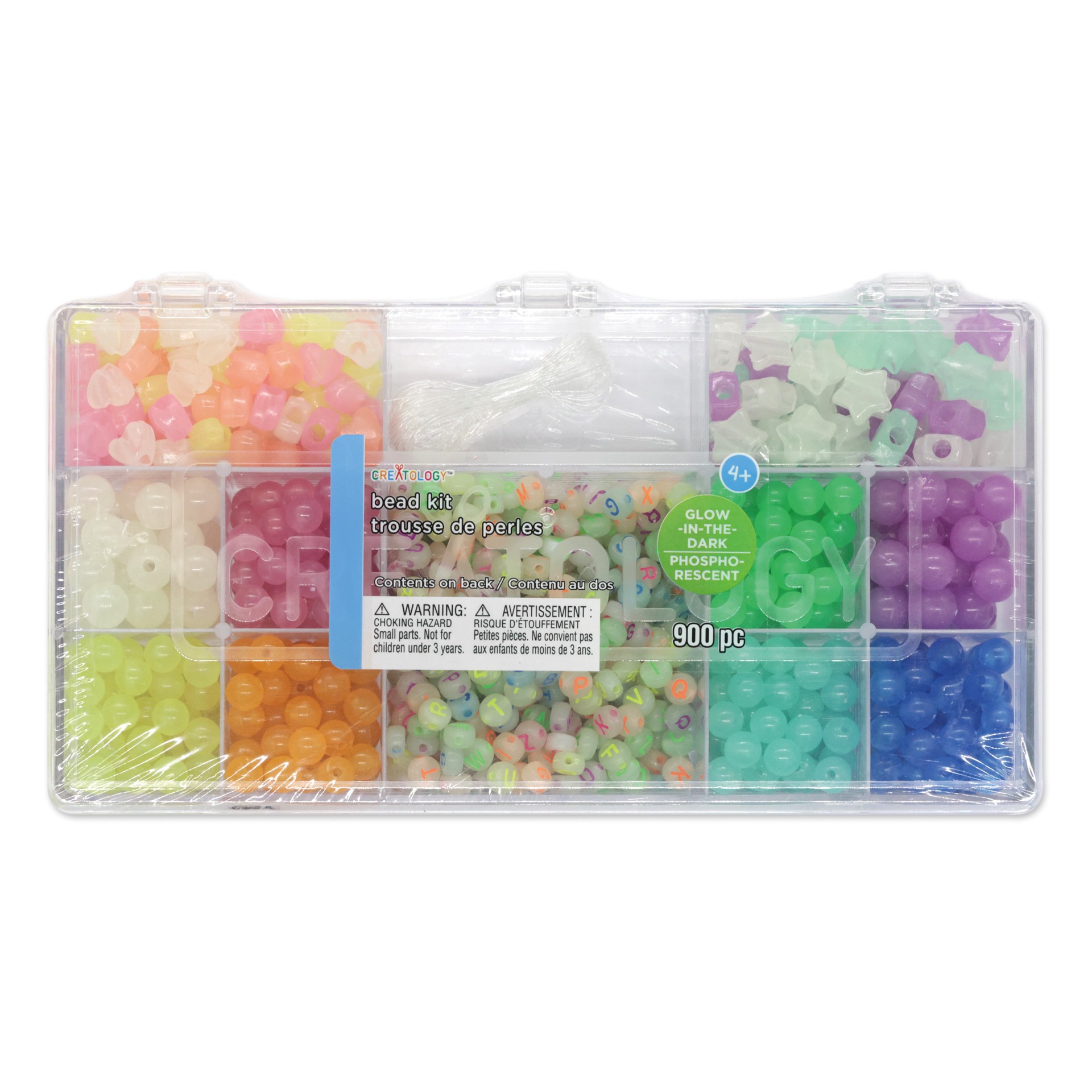 slide 2 of 5, Glow In The Dark Alphabet Bead Kit By Creatology, 0.13 in x 0.25 in