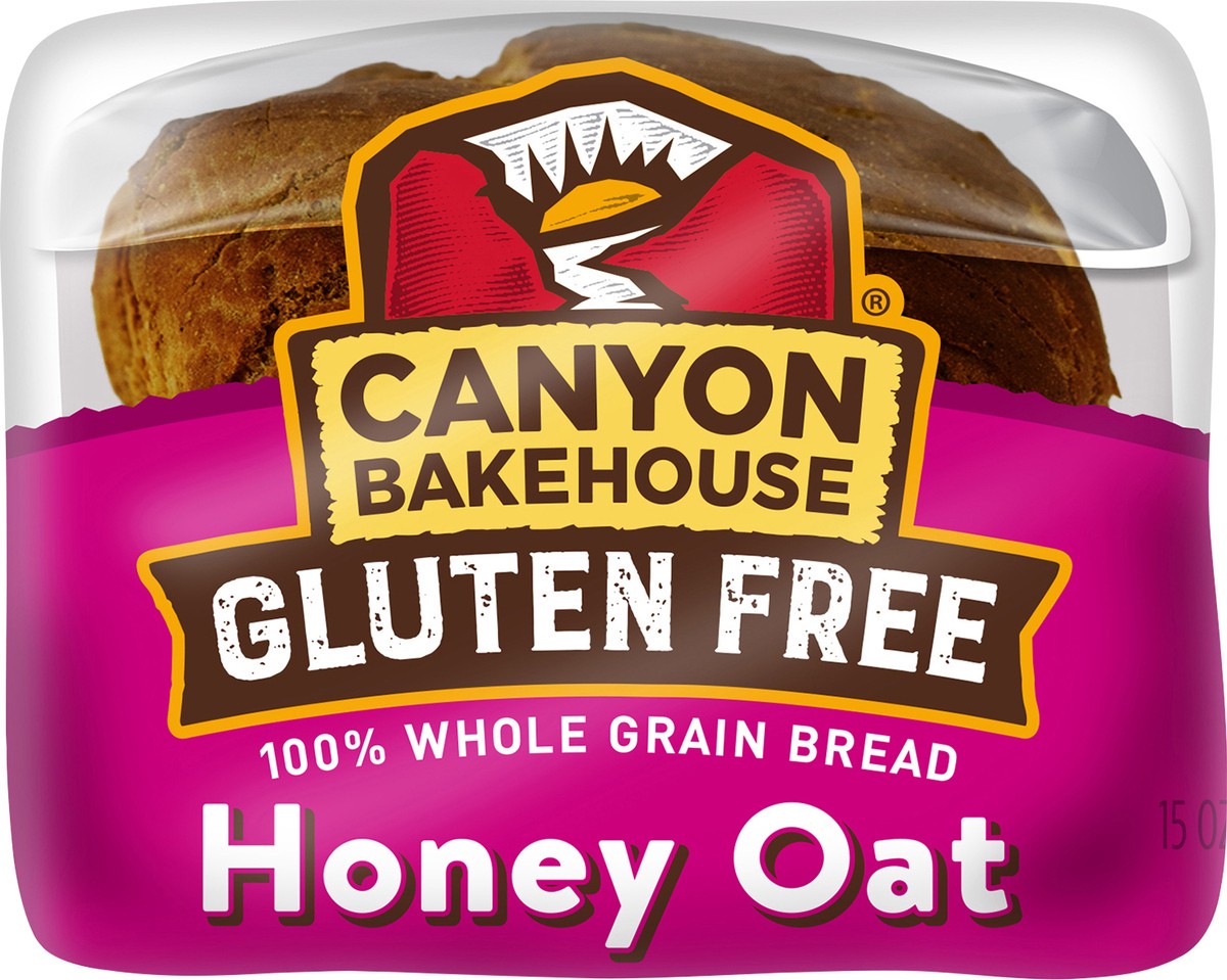 slide 8 of 11, Canyon Bakehouse Honey Oat Bread, 100% Whole Grain Gluten Free Bread, 15 oz Loaf, 15 oz