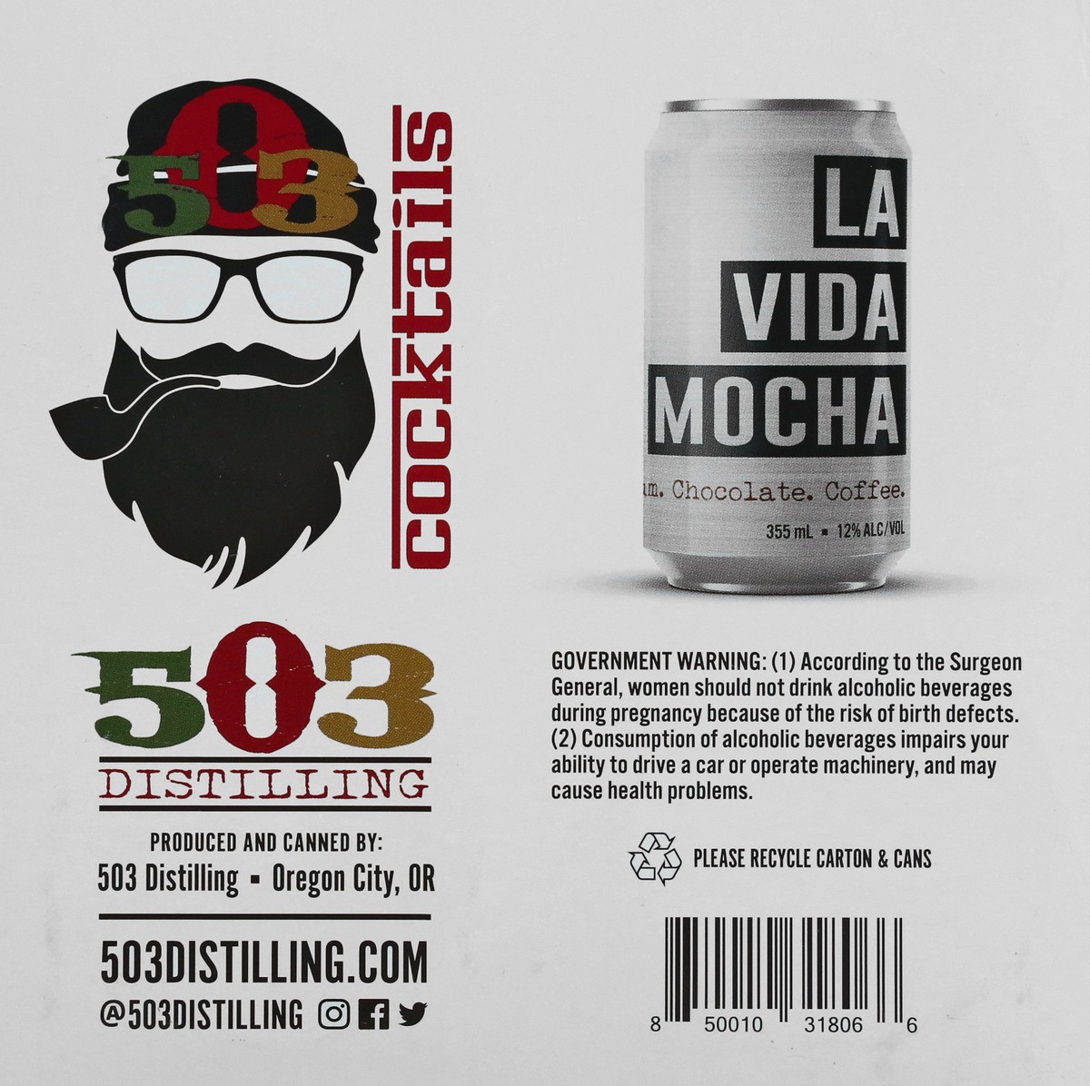 slide 3 of 11, 503 Distilling La Vida Mocha Cocktails 4 ea, 4 ct