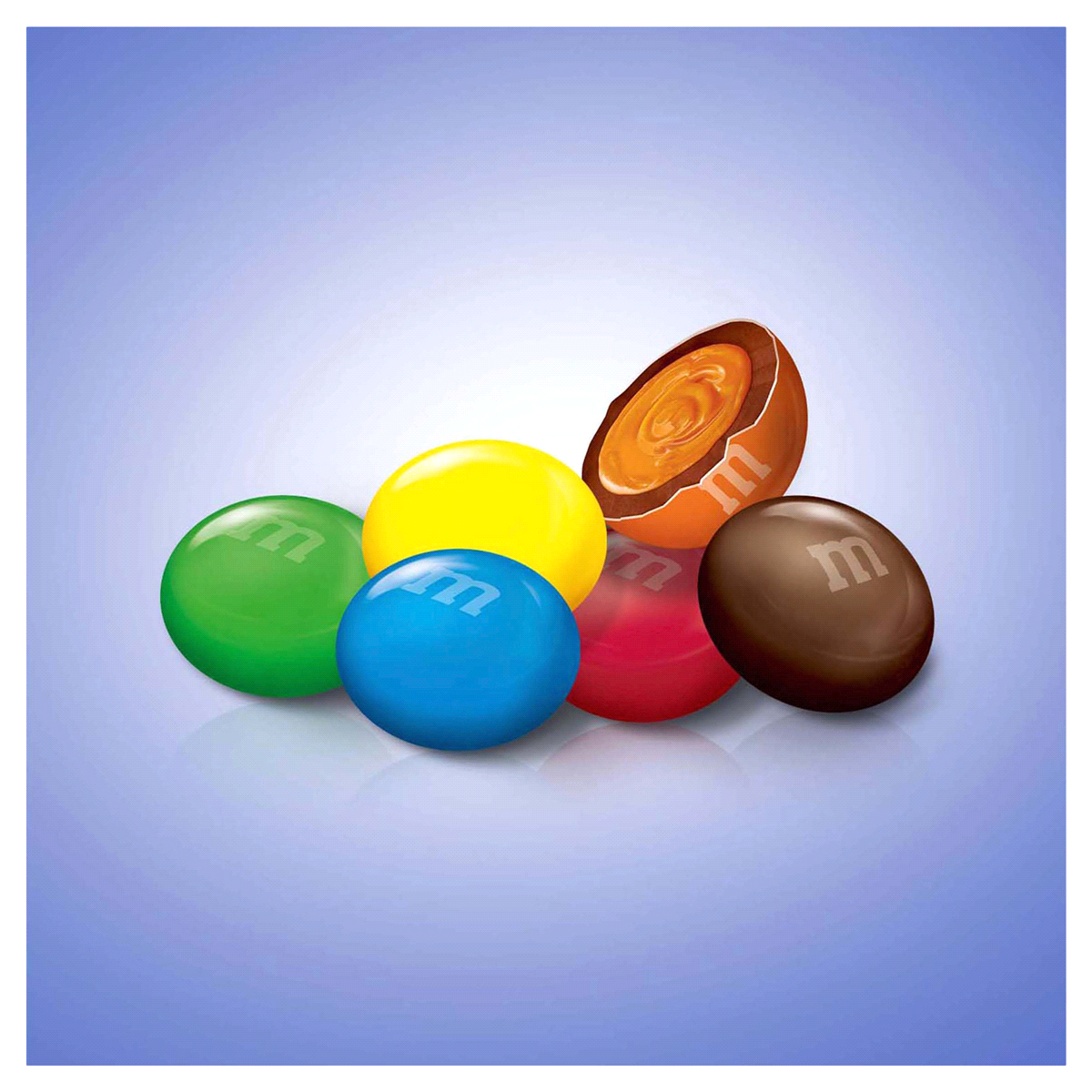 slide 5 of 8, M&M's Caramel Milk Chocolate Candy, Full Size, 1.41 oz Bag, 1.41 oz