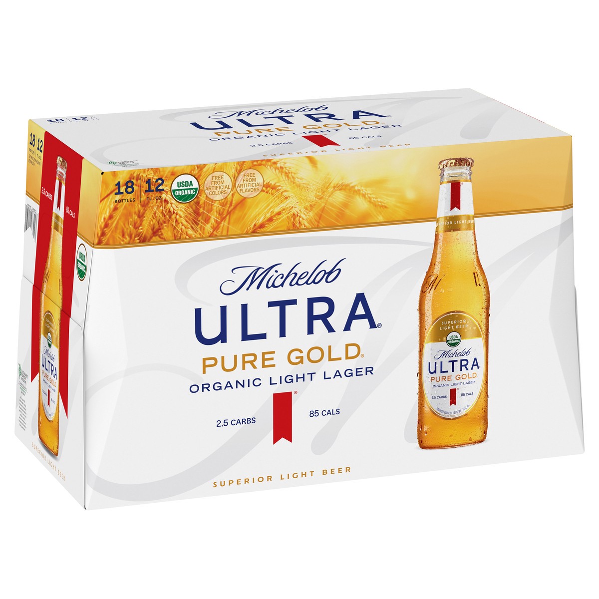 slide 1 of 4, Michelob Organic Light Lager, 18 ct; 12 oz