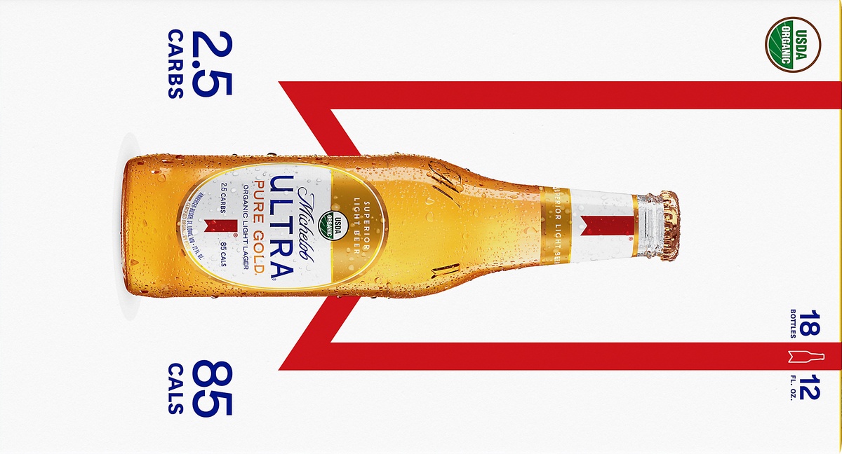 slide 5 of 10, Michelob Ultra Pure Gold Organic Light Lager, 12 oz