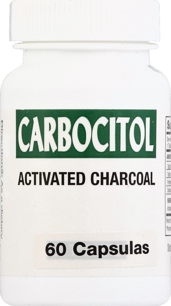 slide 1 of 3, Duy Carbocitol Activated Charcoal 60 ea, 60 ct