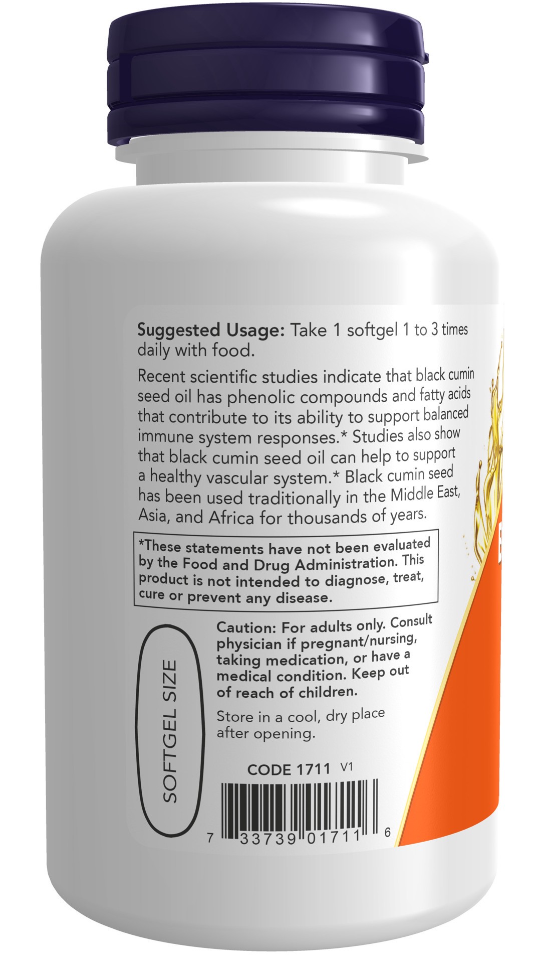 slide 3 of 4, NOW Black Cumin Seed Oil 1000 mg Softgels, 60 ct