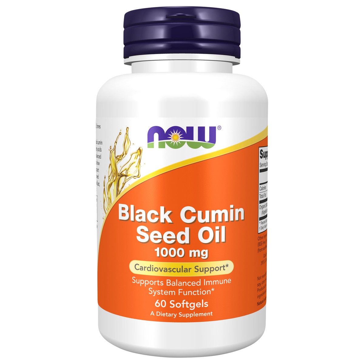 slide 1 of 4, NOW Black Cumin Seed Oil 1000 mg Softgels, 60 ct