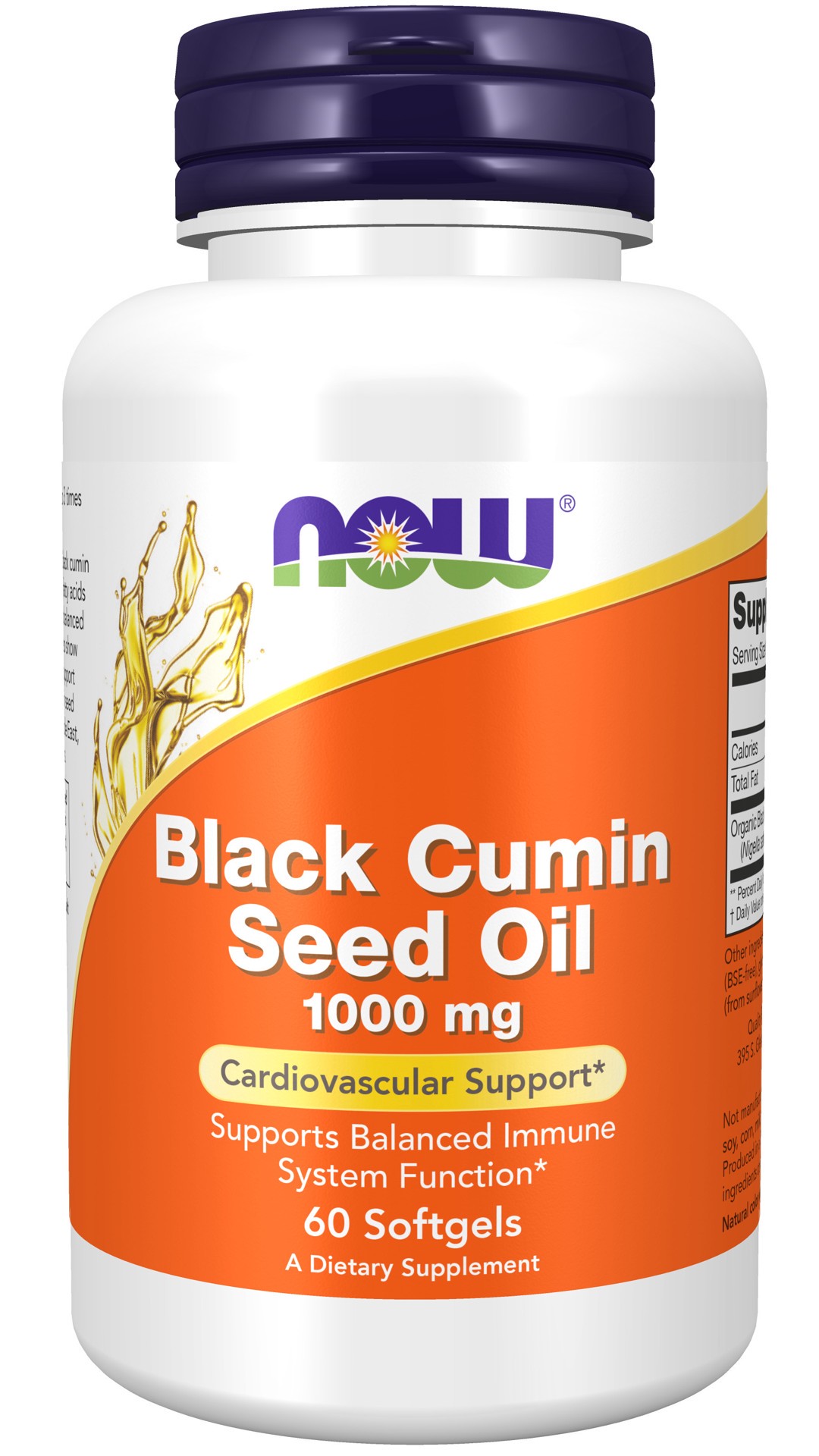 slide 1 of 4, NOW Black Cumin Seed Oil 1000 mg Softgels, 60 ct