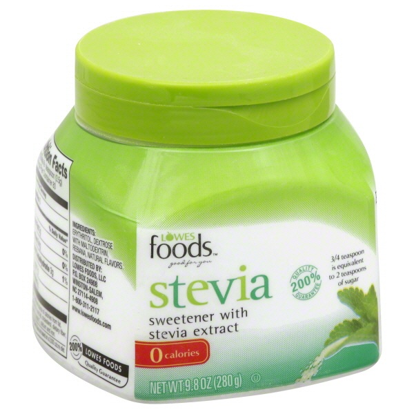 slide 1 of 1, Lowes Foods Stevia Sweetener Spoonable Jar, 9.8 oz