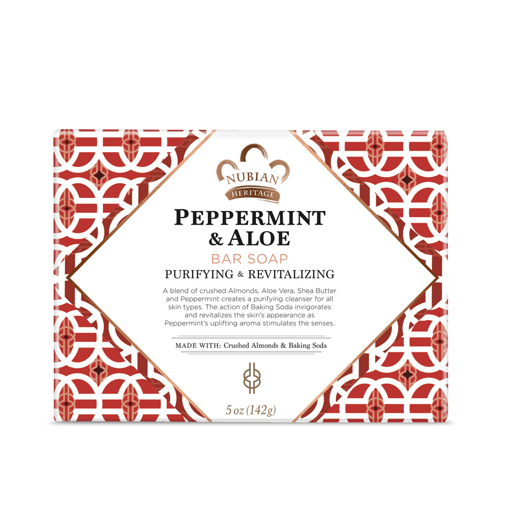 slide 1 of 3, Nubian Heritage Peppermint Aloe Purifying+Revitalizing, 5 OZ, 5 oz