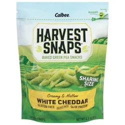 Harvest Snaps Baked White Cheddar Green Pea Snacks Sharing Size 8.5 oz