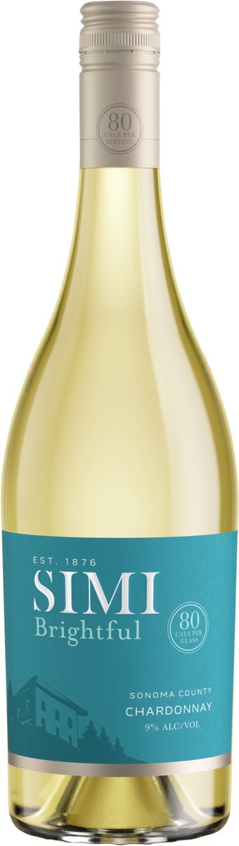 slide 3 of 5, SIMI Brightful Sonoma County Chardonnay White Wine, 750 mL Bottle, 750 ml