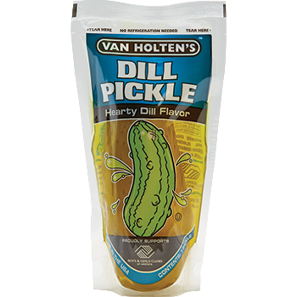 slide 1 of 1, Van Holten's Van Holten Dill Pickle In A Pouch, 0.625 oz