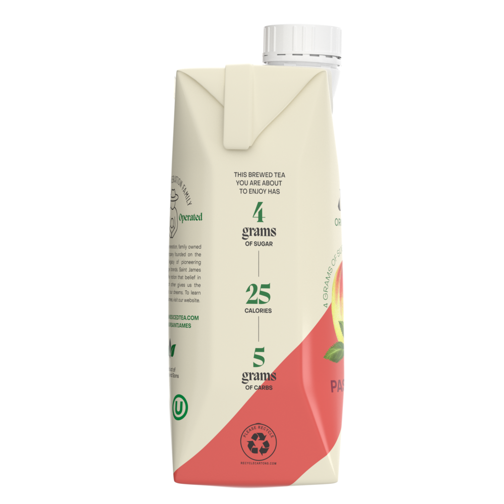 slide 4 of 4, Saint James Organic Passion Fruit & Peach Green Tea - 16.9 fl oz, 16.9 fl oz
