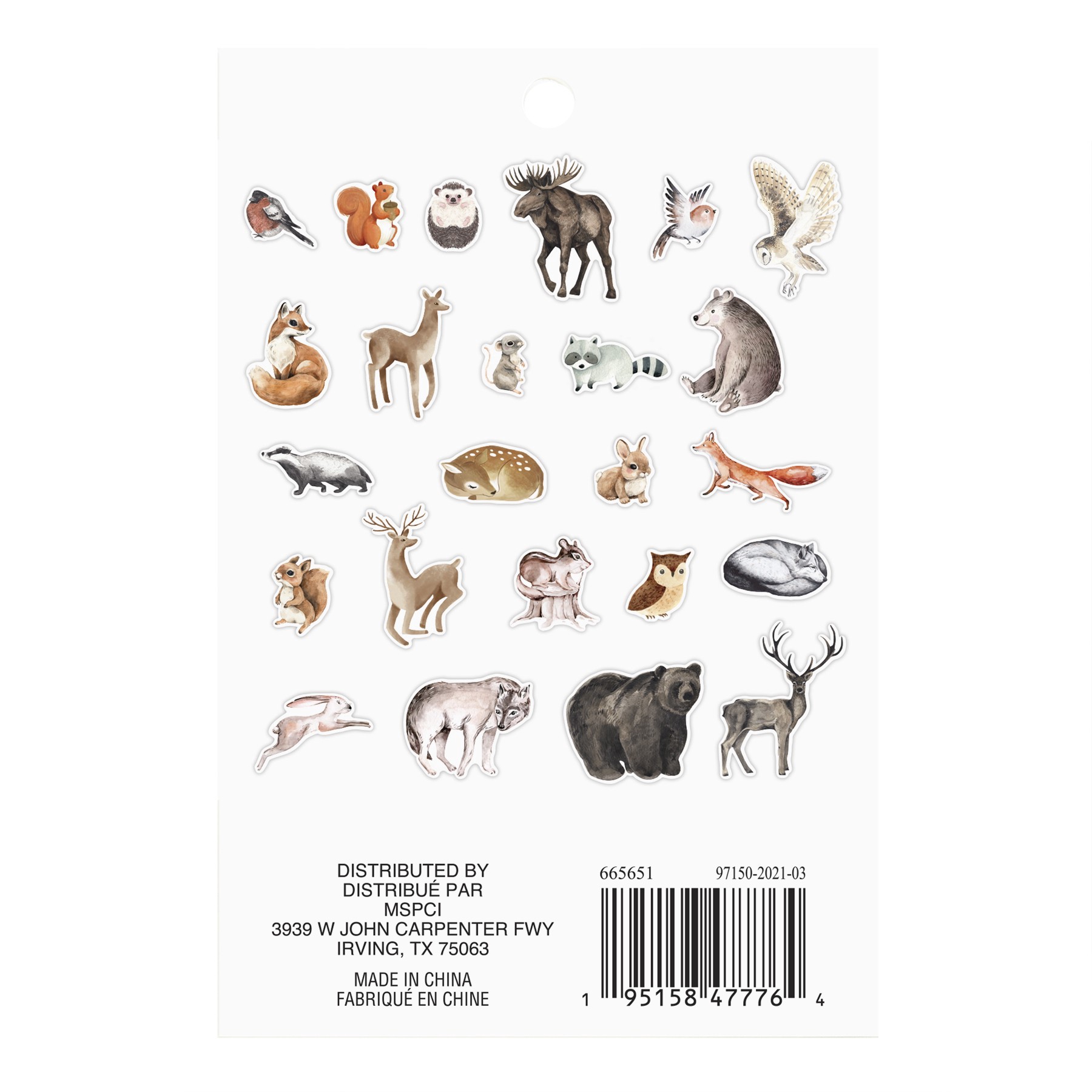 slide 2 of 5, Woodland Animals Die Cut Stickers By Recollections, 4 in x 5.98 in