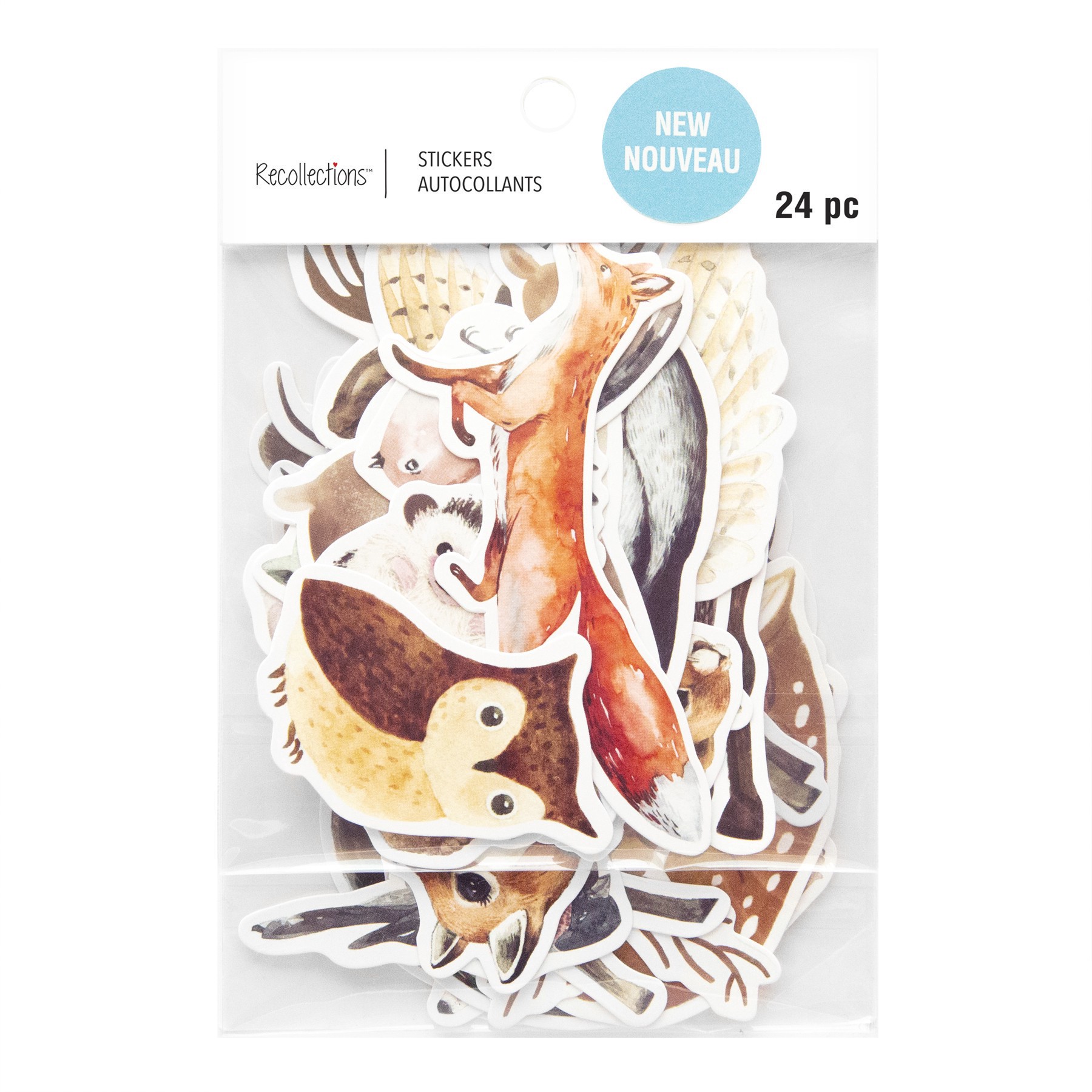 slide 5 of 5, Woodland Animals Die Cut Stickers By Recollections, 4 in x 5.98 in