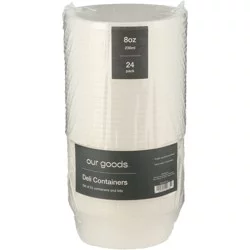 our goods Deli Containers with Lids, 24 Pk