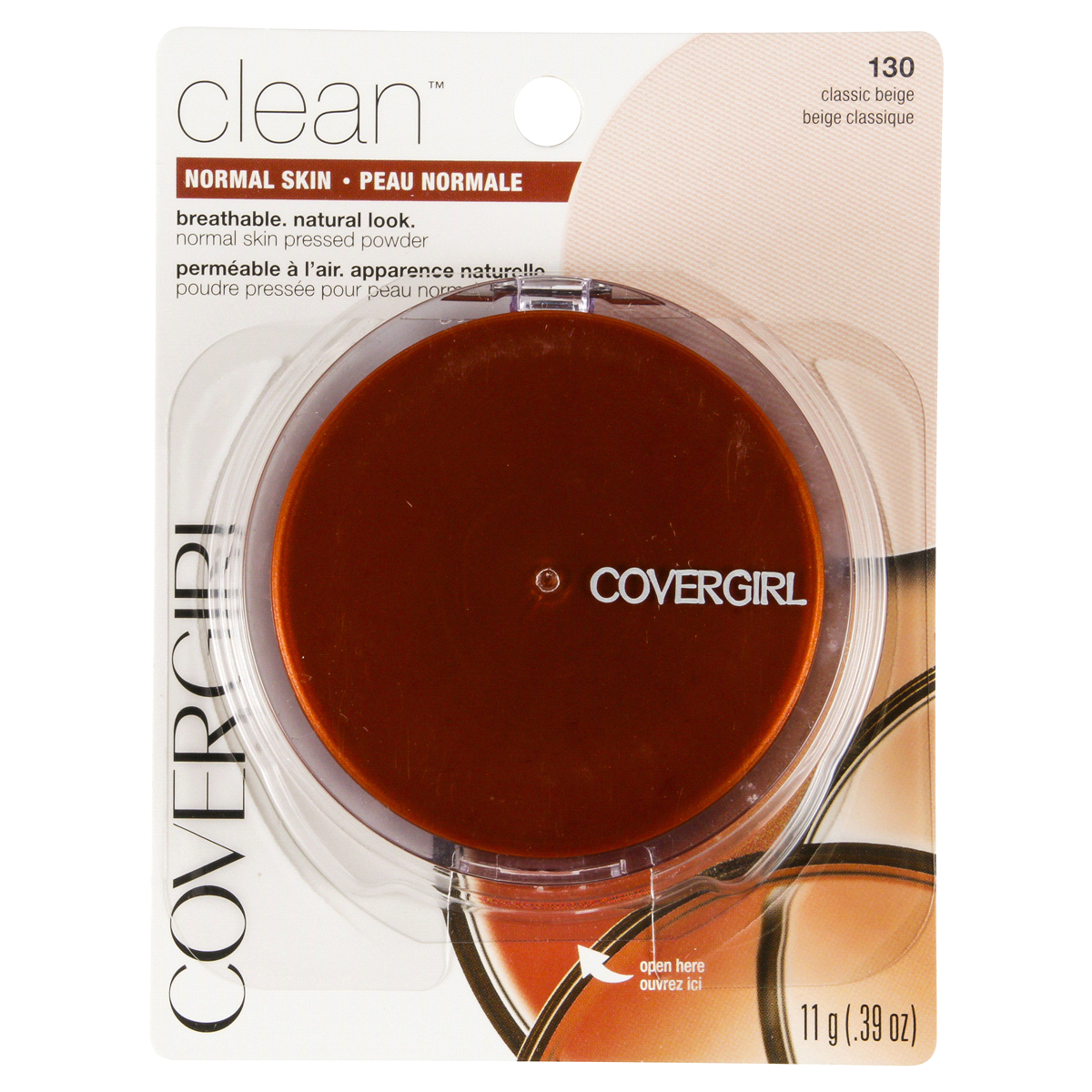 slide 2 of 7, Covergirl COVERGIRL Clean Pressed Powder Classic Beige 130, 11 G 0.39 OZ, 1 ct
