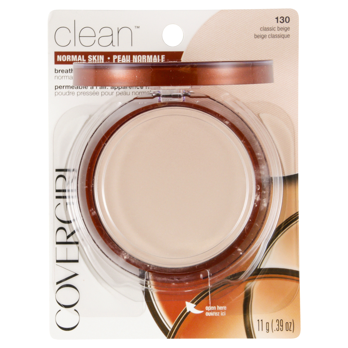 slide 4 of 7, Covergirl COVERGIRL Clean Pressed Powder Classic Beige 130, 11 G 0.39 OZ, 1 ct