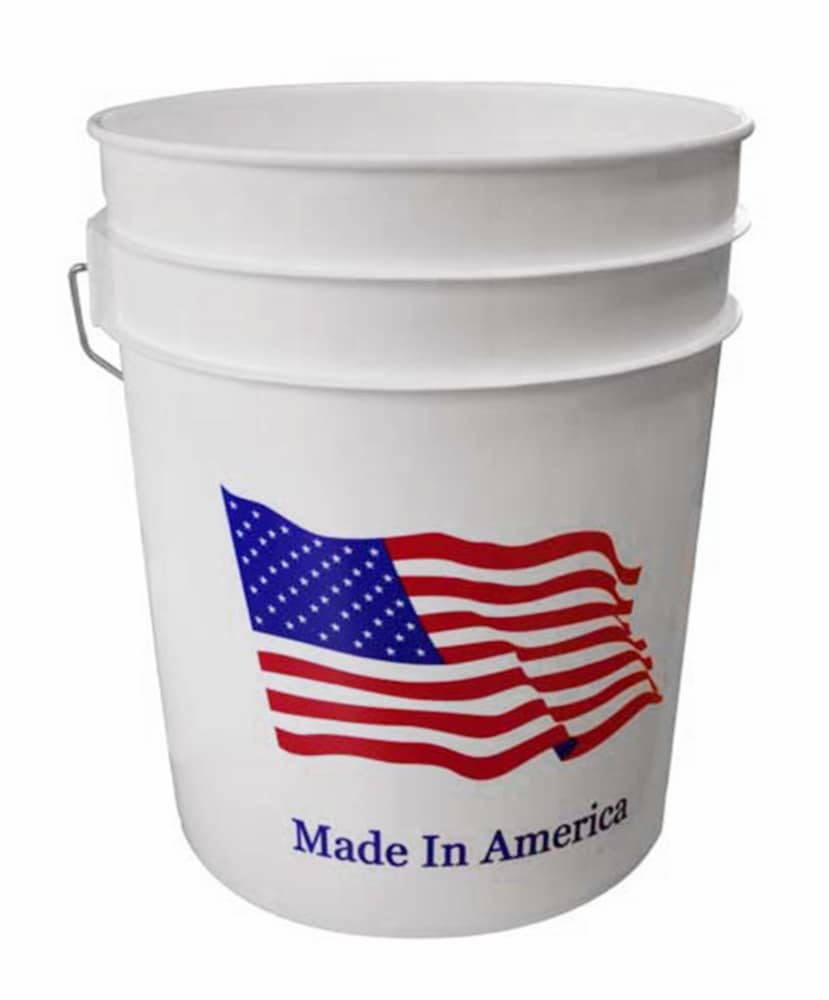 slide 1 of 1, Argee Heavy Duty Plastic Pail - Flag - Red/White/Blue, 5 gram