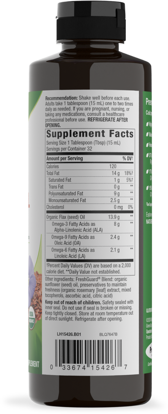 slide 2 of 4, Nature's Way Organic Flax Oil, 16 fl oz