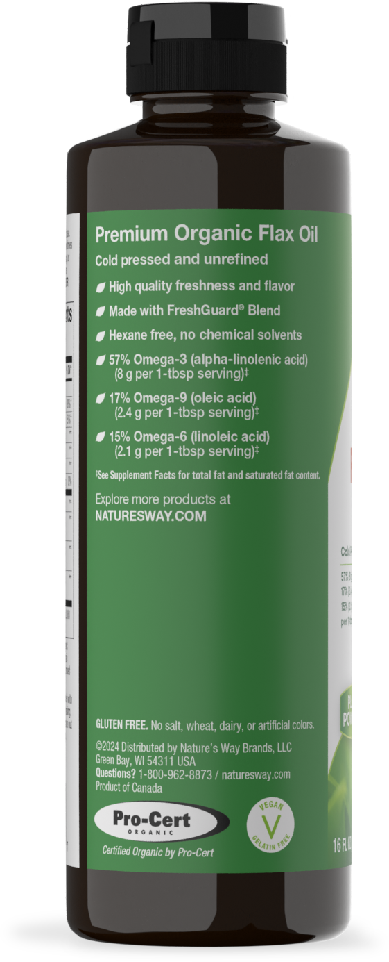 slide 4 of 4, Nature's Way Organic Flax Oil, 16 fl oz