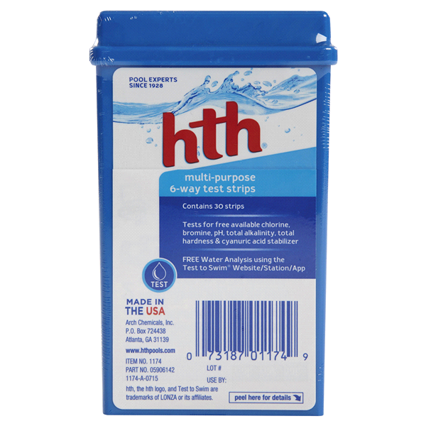 slide 1 of 1, hth Multipurpose 6-Way Test Strips, 30 ct