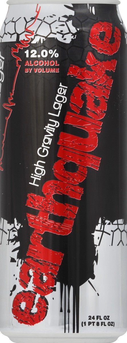 slide 5 of 6, Earthquake High Gravity Lager Can, 24 oz