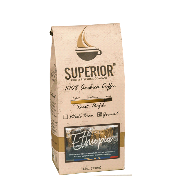 slide 1 of 1, Superior Ethiopian Whole Bean Coffee, 12 oz