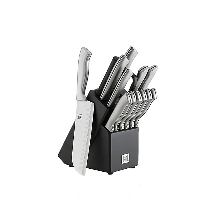 slide 1 of 1, SALT Stainless Steel Knife Block - Black, 15 ct